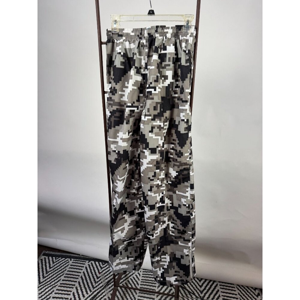 Athletic Works Mens S Digital Camo Pants Black & Gray With Side Zippers